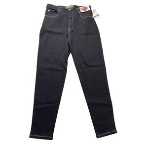 California Stretch Jeans Womens 17/18 Black High Rise Tapered Denim NWT